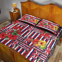 Hawaii Hibiscus Lei Quilt Bed Set Hawaiian Flag Motif LT9 - Polynesian Pride
