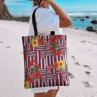Hawaii Hibiscus Lei Tote Bag Hawaiian Flag Motif LT9 - Polynesian Pride