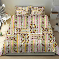 Hawaii Lokelani Pikake Lei Bedding Set Hawaiian Flag Motif LT9 - Polynesian Pride