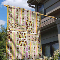 Hawaii Lokelani Pikake Lei Garden Flag Hawaiian Flag Motif LT9 - Polynesian Pride