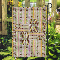 Hawaii Lokelani Pikake Lei Garden Flag Hawaiian Flag Motif LT9 Garden Flag White - Polynesian Pride