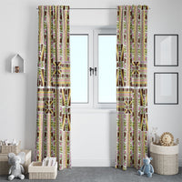 Hawaii Lokelani Pikake Lei Window Curtain Hawaiian Flag Motif LT9 - Polynesian Pride