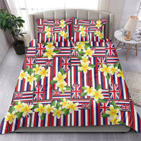 Hawaii Plumeria Lei Bedding Set Hawaiian Flag Motif LT9 - Polynesian Pride