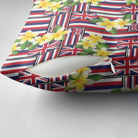 Hawaii Plumeria Lei Pillow Cover Hawaiian Flag Motif LT9 - Polynesian Pride