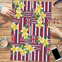 Hawaii Plumeria Lei Puzzle Hawaiian Flag Motif LT9 Red - Polynesian Pride
