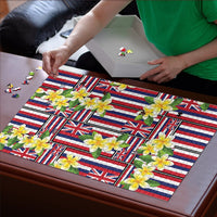 Hawaii Plumeria Lei Puzzle Hawaiian Flag Motif LT9 - Polynesian Pride