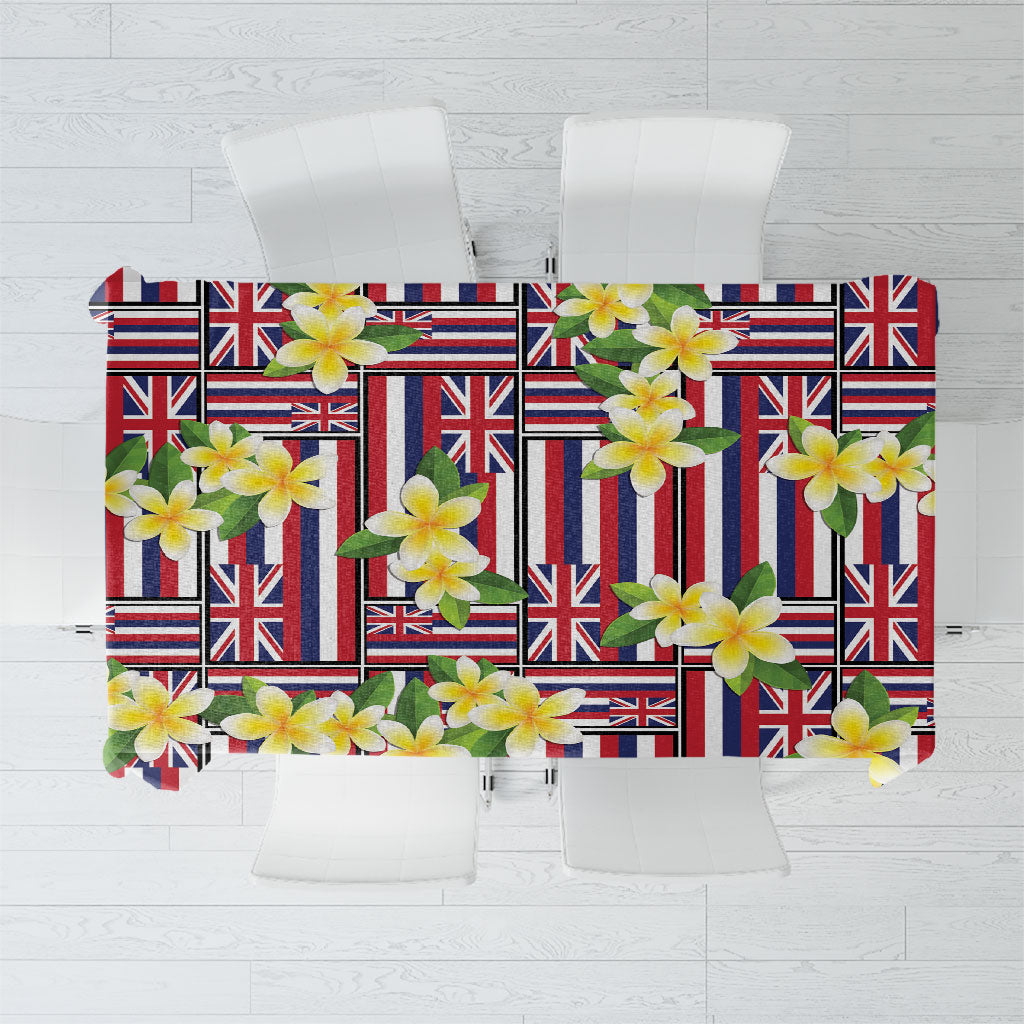 Hawaii Plumeria Lei Tablecloth Hawaiian Flag Motif LT9 Red - Polynesian Pride