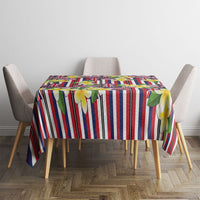 Hawaii Plumeria Lei Tablecloth Hawaiian Flag Motif LT9 - Polynesian Pride