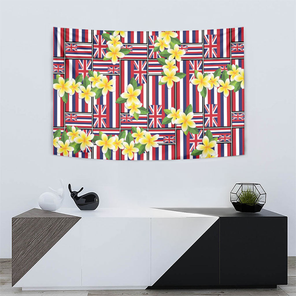 Hawaii Plumeria Lei Tapestry Hawaiian Flag Motif LT9 - Polynesian Pride