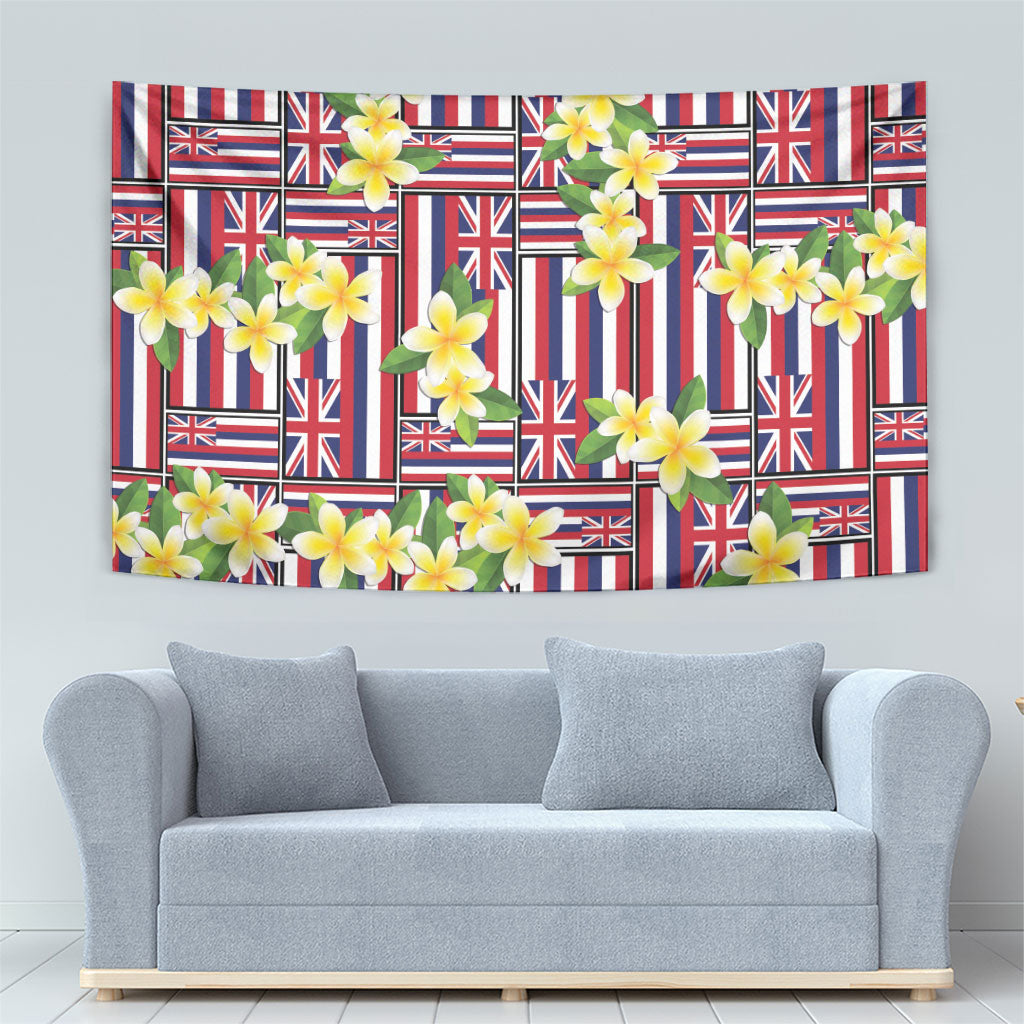 Hawaii Plumeria Lei Tapestry Hawaiian Flag Motif LT9 - Polynesian Pride