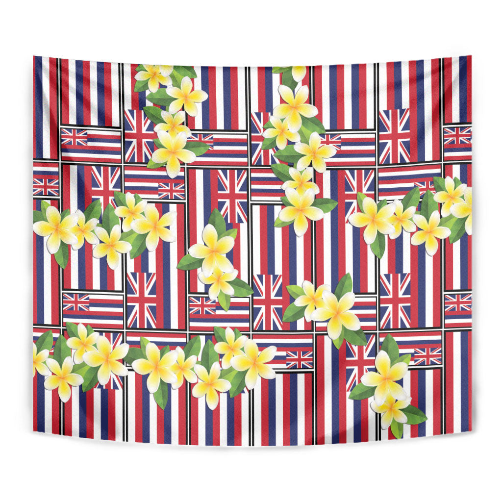 Hawaii Plumeria Lei Tapestry Hawaiian Flag Motif LT9 - Polynesian Pride