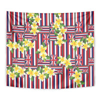 Hawaii Plumeria Lei Tapestry Hawaiian Flag Motif LT9 - Polynesian Pride