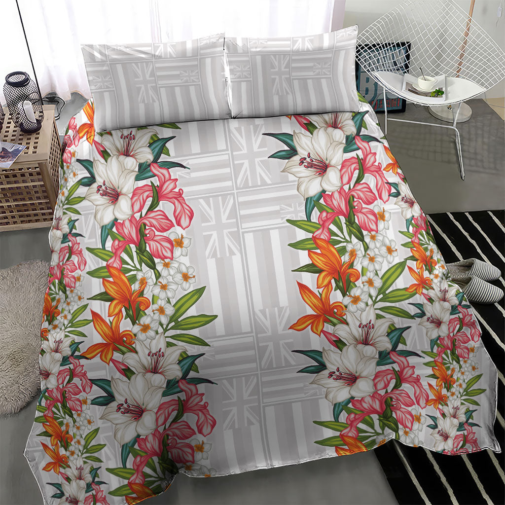 Hawaii Tropical Twist Lei Bedding Set Hawaiian Flag Motif LT9 - Polynesian Pride