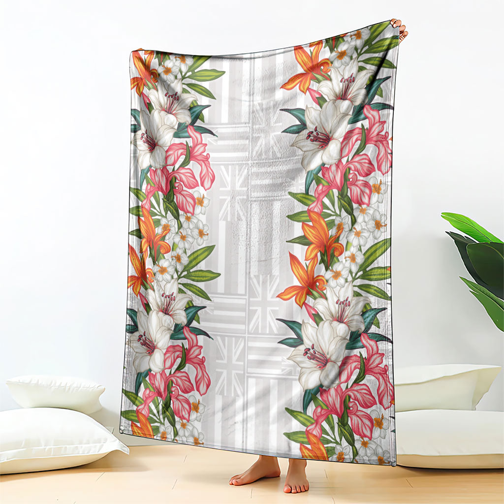 Hawaii Tropical Twist Lei Blanket Hawaiian Flag Motif LT9 - Polynesian Pride