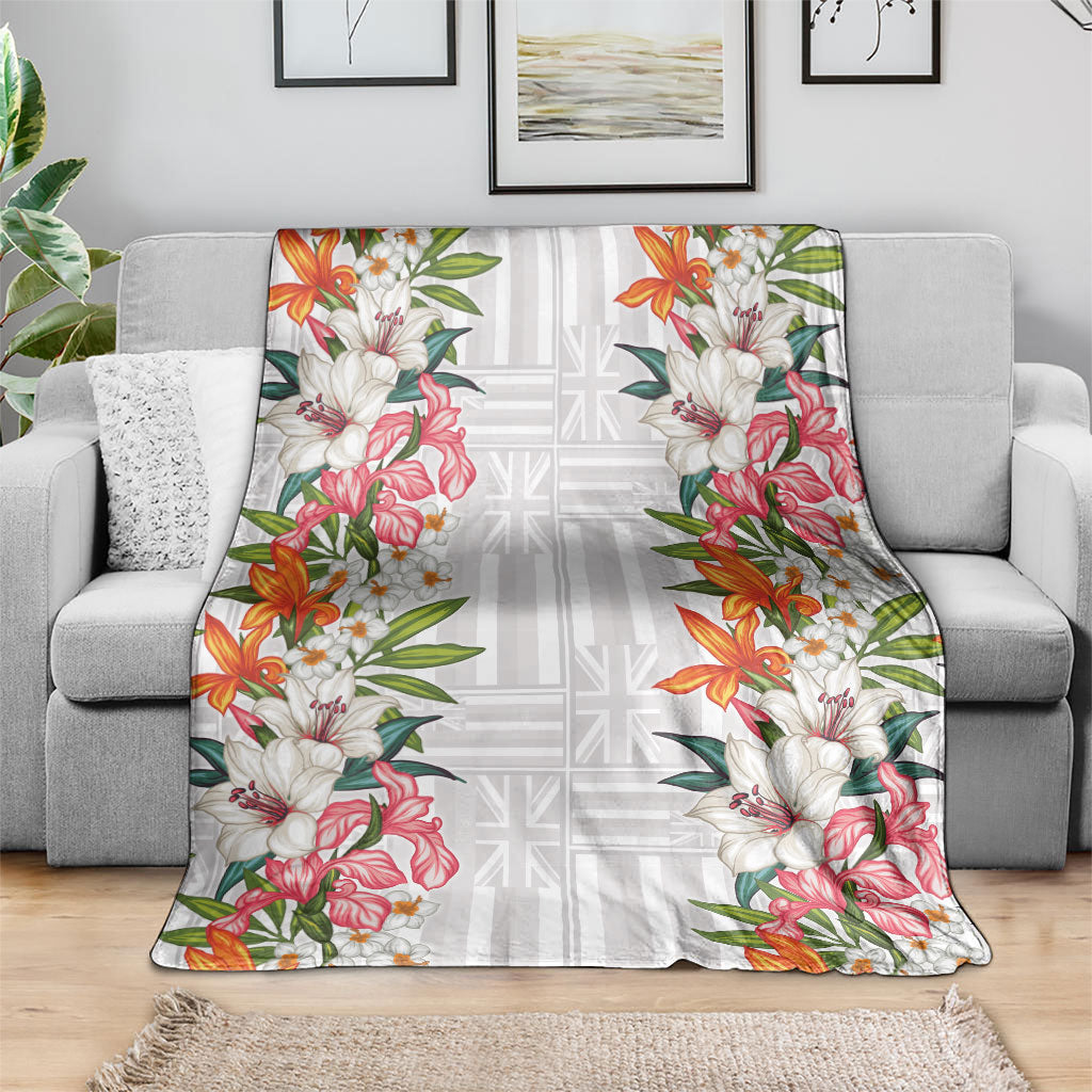 Hawaii Tropical Twist Lei Blanket Hawaiian Flag Motif LT9 - Polynesian Pride