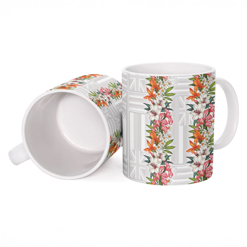 Hawaii Tropical Twist Lei Ceramic Mug Hawaiian Flag Motif LT9 - Polynesian Pride