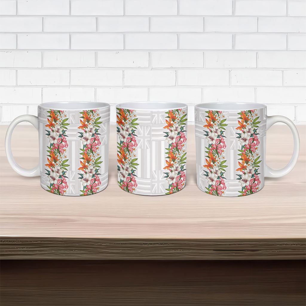 Hawaii Tropical Twist Lei Ceramic Mug Hawaiian Flag Motif LT9 - Polynesian Pride