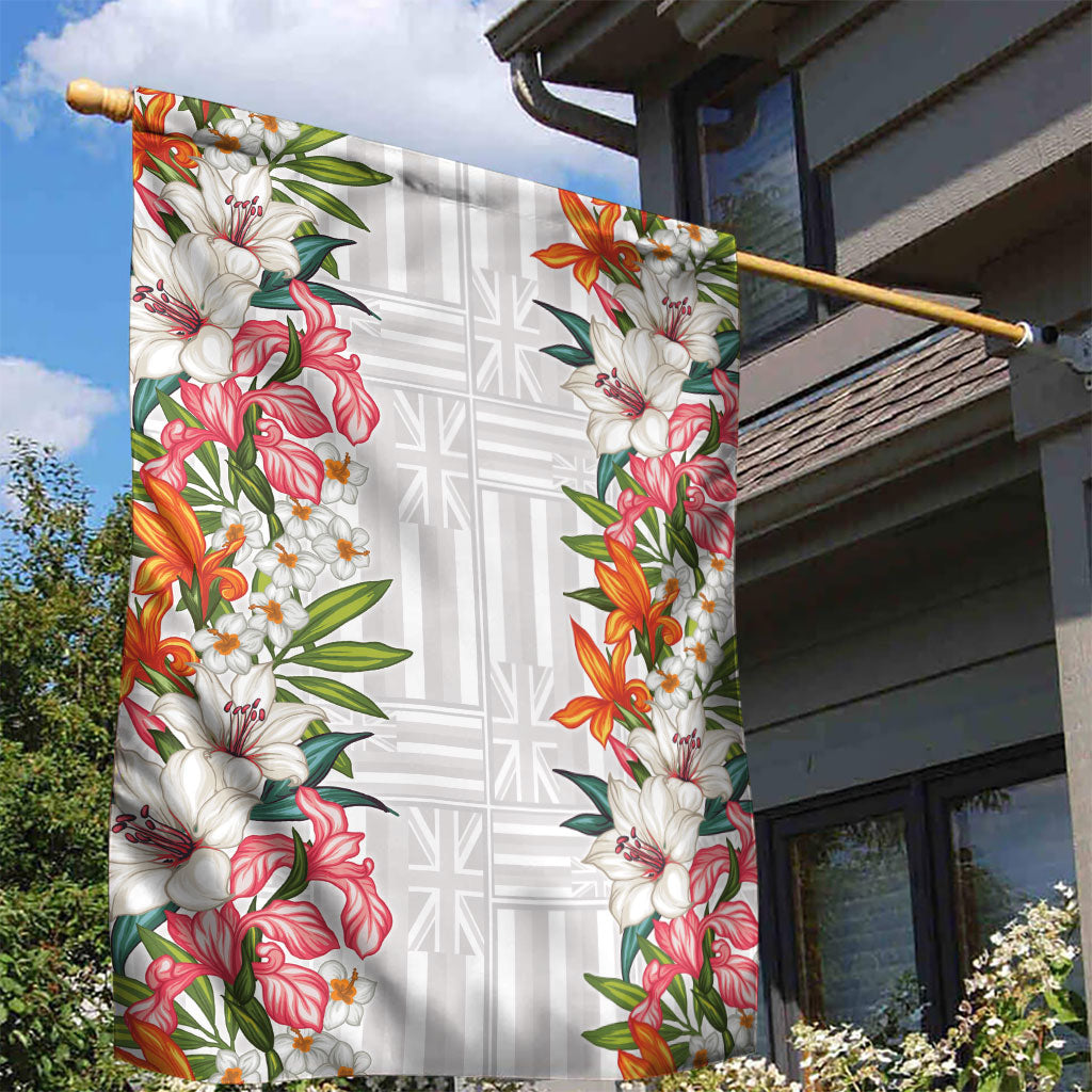 Hawaii Tropical Twist Lei Garden Flag Hawaiian Flag Motif LT9 - Polynesian Pride