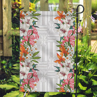 Hawaii Tropical Twist Lei Garden Flag Hawaiian Flag Motif LT9 Garden Flag White - Polynesian Pride