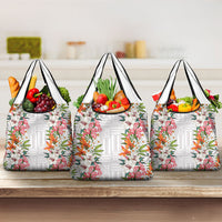 Hawaii Tropical Twist Lei Grocery Bag Hawaiian Flag Motif LT9 3-pack One Size White - Polynesian Pride