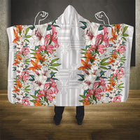 Hawaii Tropical Twist Lei Hooded Blanket Hawaiian Flag Motif LT9 - Polynesian Pride