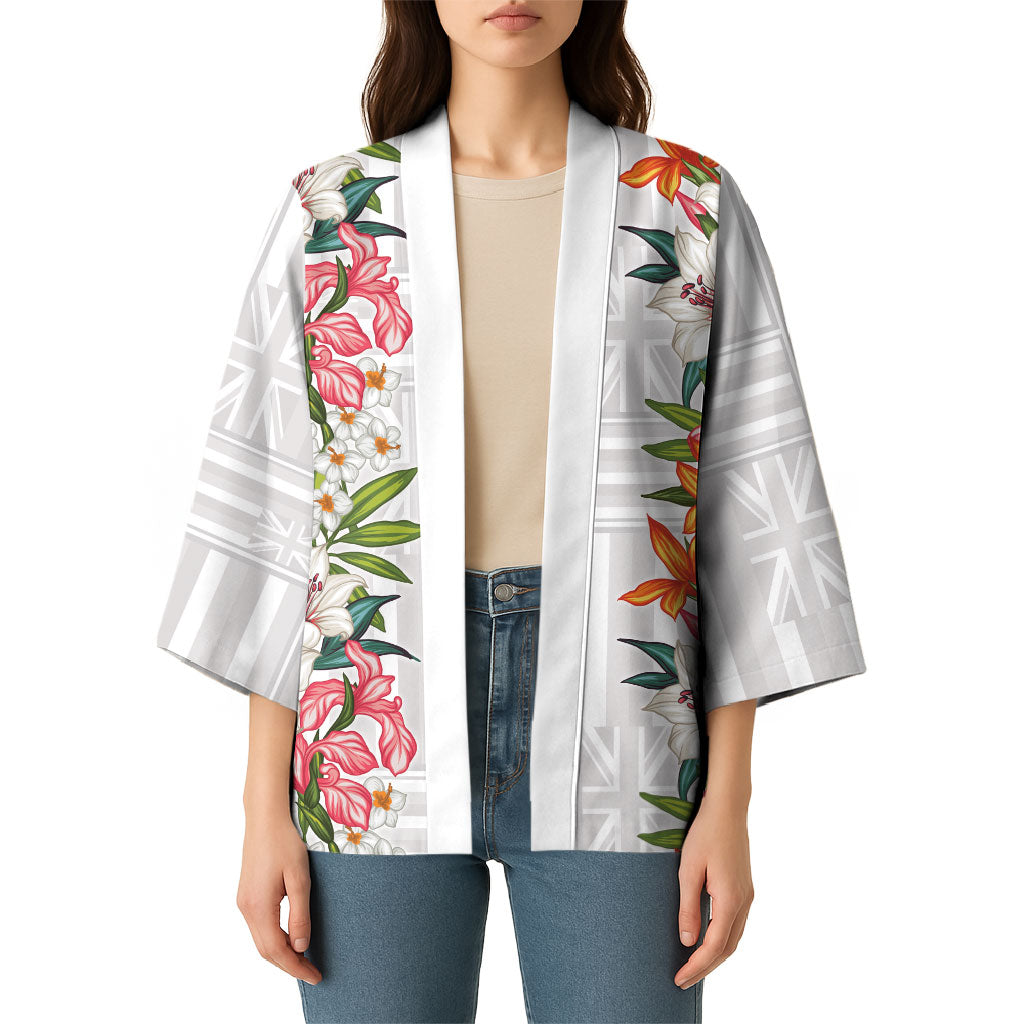 Hawaii Tropical Twist Lei Kimono Hawaiian Flag Motif LT9 - Polynesian Pride