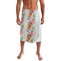 Hawaii Tropical Twist Lei Lavalava Hawaiian Flag Motif LT9 White - Polynesian Pride
