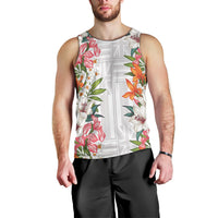 Hawaii Tropical Twist Lei Men Tank Top Hawaiian Flag Motif LT9 - Polynesian Pride