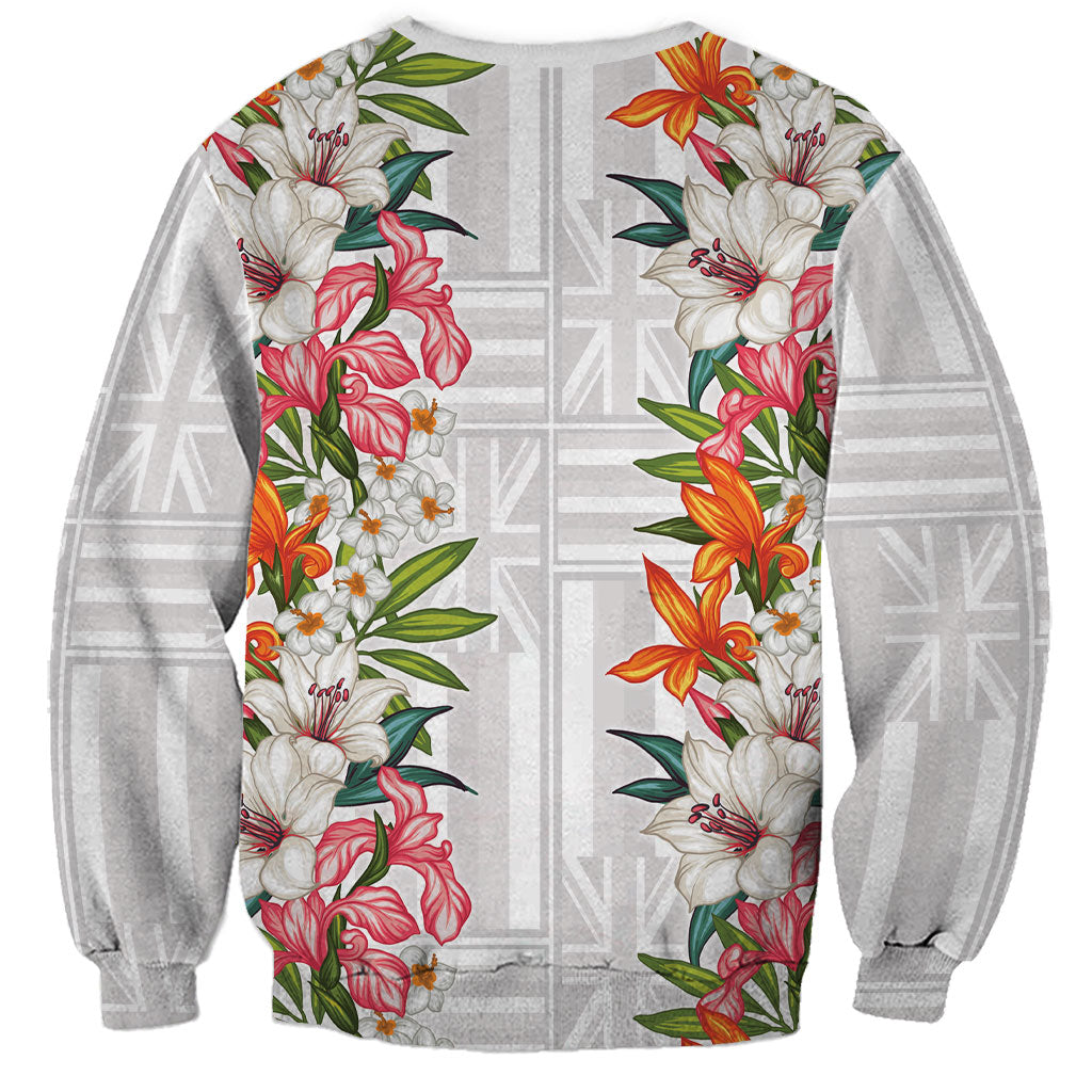 Hawaii Tropical Twist Lei Sweatshirt Hawaiian Flag Motif LT9 - Polynesian Pride