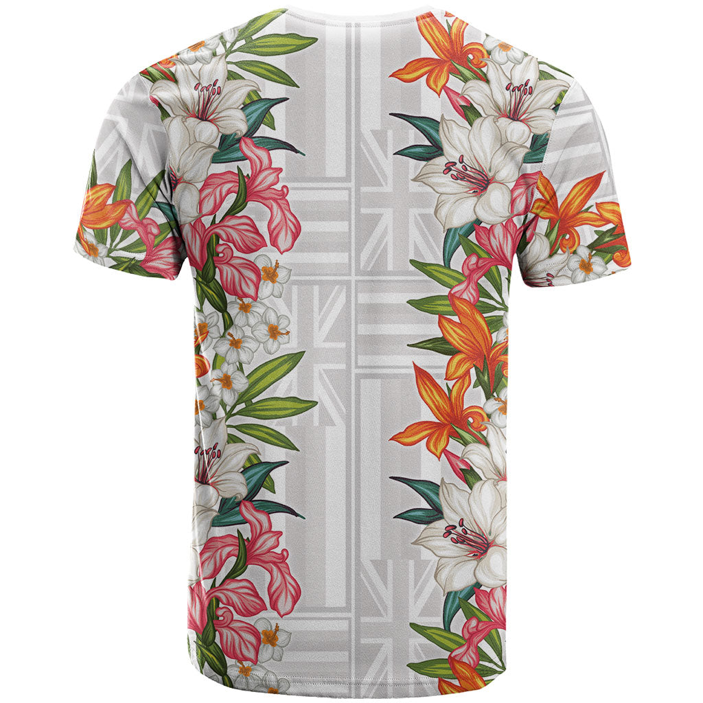 Hawaii Tropical Twist Lei T Shirt Hawaiian Flag Motif LT9 - Polynesian Pride