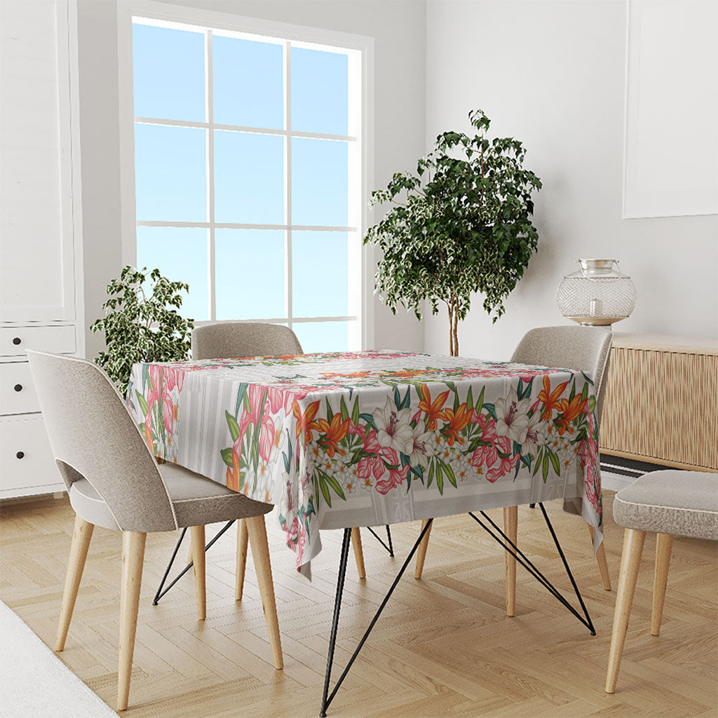 Hawaii Tropical Twist Lei Tablecloth Hawaiian Flag Motif LT9 - Polynesian Pride