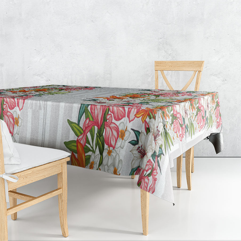 Hawaii Tropical Twist Lei Tablecloth Hawaiian Flag Motif LT9 - Polynesian Pride