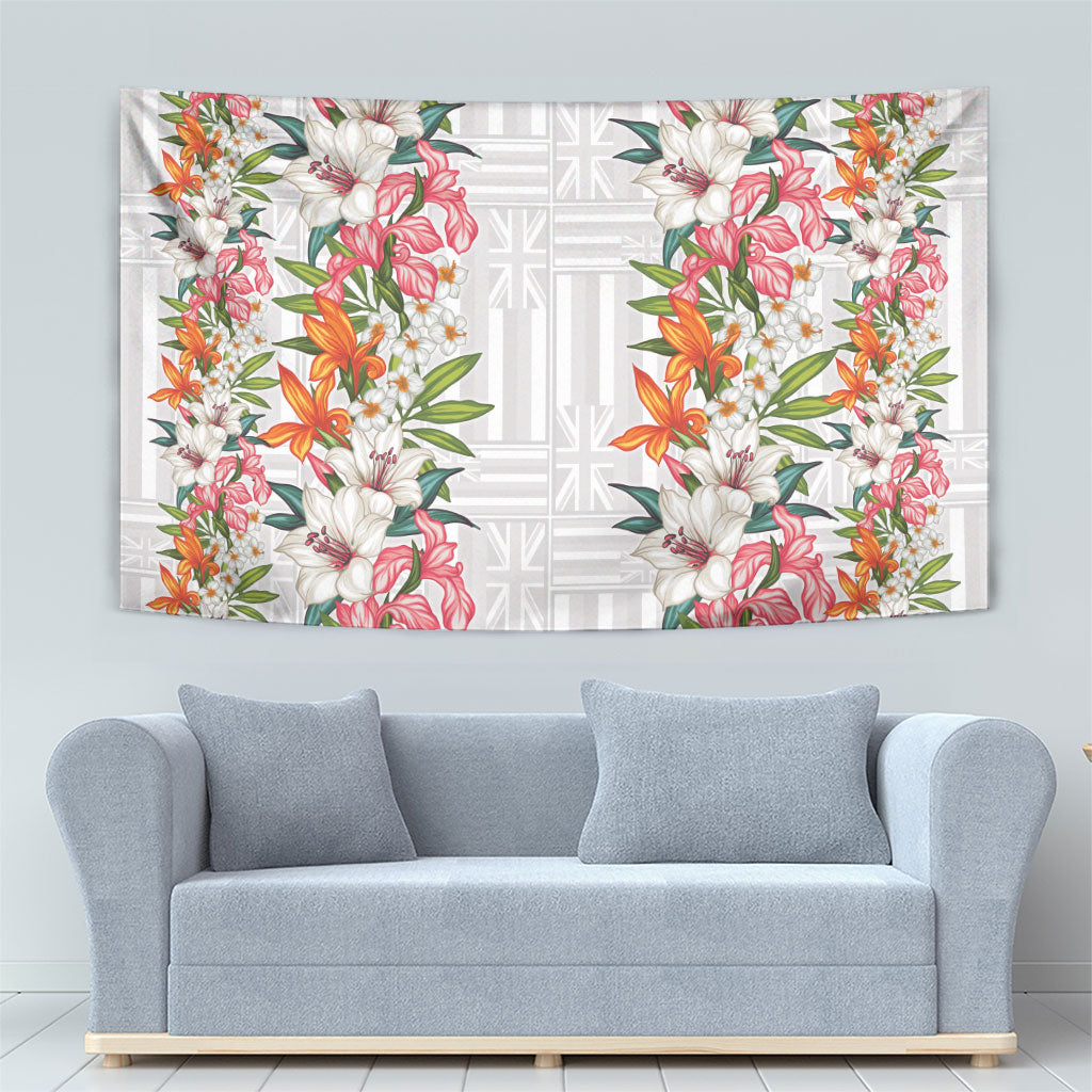 Hawaii Tropical Twist Lei Tapestry Hawaiian Flag Motif LT9 - Polynesian Pride