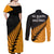 Australia Wallabies and Aotearoa Rugby Couples Matching Off Shoulder Maxi Dress and Long Sleeve Button Shirts Kangaroo Black Fern Maori Gold Vibe LT9 - Polynesian Pride