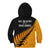 Australia Wallabies and Aotearoa Rugby Kid Hoodie Kangaroo Black Fern Maori Gold Vibe LT9 - Polynesian Pride