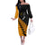 Australia Wallabies and Aotearoa Rugby Off The Shoulder Long Sleeve Dress Kangaroo Black Fern Maori Gold Vibe LT9 Women Gold - Polynesian Pride