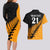 Custom Australia Wallabies and Aotearoa Rugby Couples Matching Long Sleeve Bodycon Dress and Hawaiian Shirt Kangaroo Black Fern Maori Gold Vibe LT9 - Polynesian Pride