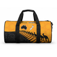Australia Wallabies and Aotearoa Rugby Duffle Bag Kangaroo Black Fern Maori Gold Vibe LT9 One size Gold - Polynesian Pride
