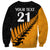 Custom Australia Wallabies and Aotearoa Rugby Sweatshirt Kangaroo Black Fern Maori Gold Vibe LT9 - Polynesian Pride