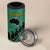 Australia New Zealand Rugby 4 in 1 Can Cooler Tumbler Aboriginal Wallabies and Maori Black Fern Green Vibe