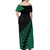 Australia Wallabies and Aotearoa Rugby Off Shoulder Maxi Dress Kangaroo Black Fern Maori Green Vibe LT9 - Polynesian Pride