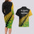 Australia Wallabies and Aotearoa Rugby Couples Matching Long Sleeve Bodycon Dress and Hawaiian Shirt Kangaroo Black Fern Maori Gradient Vibe LT9 - Polynesian Pride