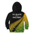 Australia Wallabies and Aotearoa Rugby Kid Hoodie Kangaroo Black Fern Maori Gradient Vibe LT9 - Polynesian Pride