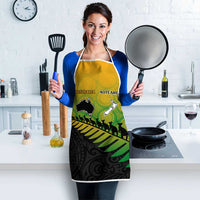 Australia New Zealand Rugby Apron Gradient Aboriginal Wallabies and Maori Black Fern LT9 - Polynesian Pride