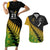 Custom Australia Wallabies and Aotearoa Rugby Couples Matching Short Sleeve Bodycon Dress and Hawaiian Shirt Kangaroo Black Fern Maori Gradient Vibe LT9 Gradient - Polynesian Pride