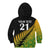 Custom Australia Wallabies and Aotearoa Rugby Kid Hoodie Kangaroo Black Fern Maori Gradient Vibe LT9 - Polynesian Pride