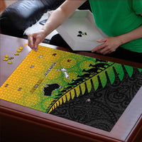 Australia New Zealand Rugby Puzzle Gradient Aboriginal Wallabies and Maori Black Fern LT9 - Polynesian Pride