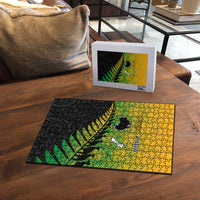 Australia New Zealand Rugby Puzzle Gradient Aboriginal Wallabies and Maori Black Fern LT9 - Polynesian Pride