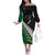 South Africa and Aotearoa Rugby Off The Shoulder Long Sleeve Dress Springboks Black Fern Maori Vibe LT9 Women Black - Polynesian Pride