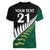 Custom South Africa and Aotearoa Rugby Women V Neck T Shirt Springboks Black Fern Maori Vibe LT9 - Polynesian Pride